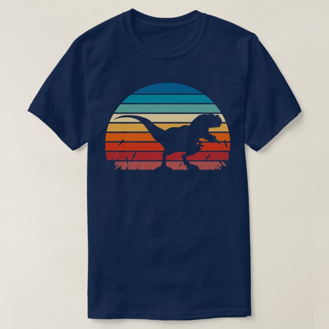 Camiseta Trex Dinosaur Retro Sunset (Diseño del anverso)