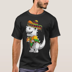 Camiseta Trex Dinosaur Taco Poncho Sombrero Cinco De Mayo F