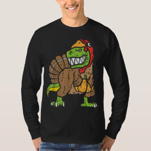 Camiseta Trex Dinosaur Turkey Divertido niño pequeño Thanks