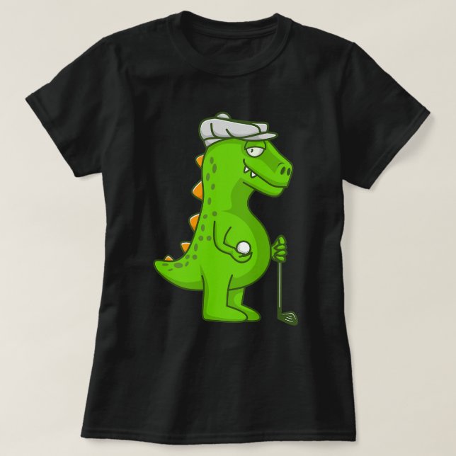 Camiseta TRex Golf Funny Golfer T Rex Dinosaurios de Golf (Diseño del anverso)