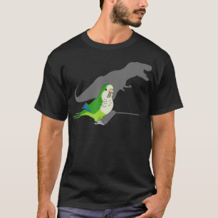 Camiseta Trex Green Monk Parakeet Funny Birb memes Parrot
