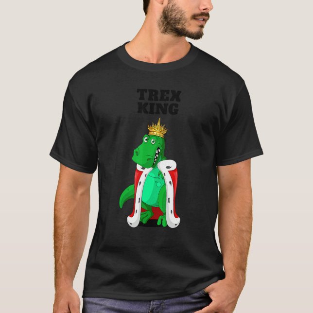 Camiseta Trex King Boys Rex Dinosaur Mens Tyrannosaurus 1 (Anverso)