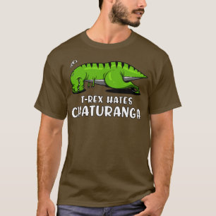 Camiseta TRex odia el yoga de Chaturanga