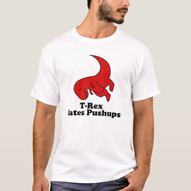 Camiseta Trex odia los pectorales divertidos (Anverso)