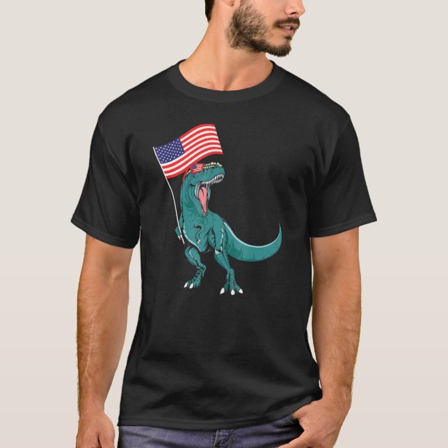 Camiseta Trex Popsicle Bandera Estadounidense 4 De Julio Di (Anverso)