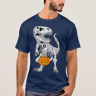 Camiseta TRex skeleton Halloween costume Dinosaur Pumpkin