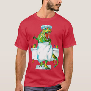 Camiseta Trex tomando baño dinosaurio pintando acuarela