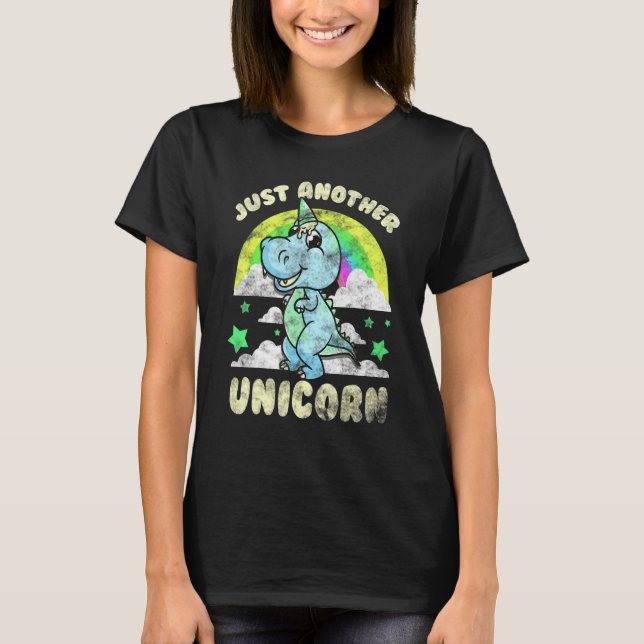 Camiseta Trex Unicornio inspirado en helados de helado de c (Anverso)