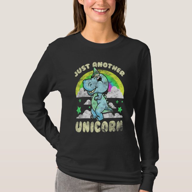 Camiseta Trex Unicornio inspirado en helados de helado de c (Anverso)