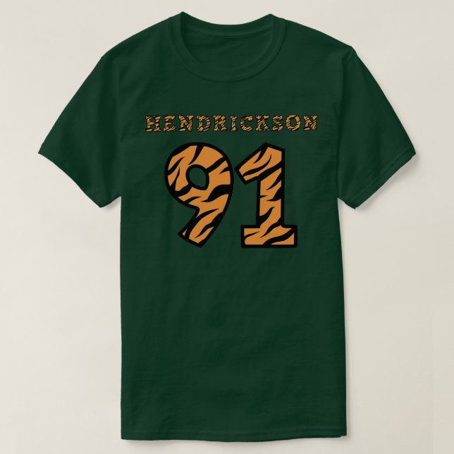 Camiseta Trey hendrickson Tiger Stripe Merch (Diseño del anverso)