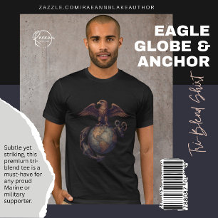 Camiseta Tri-Blend Águila Sutil, Globo y Ancla