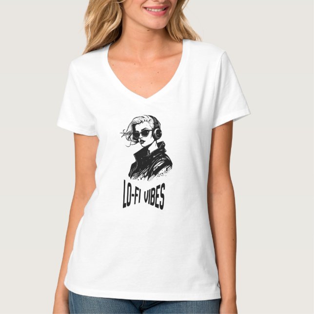 Camiseta Tri-Blend Arte Vector Vibraciones Lo-Fi (Anverso)