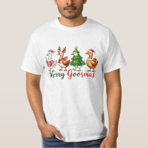 Camiseta Tri-Blend de Feliz Goosmas Navideño Pato 
