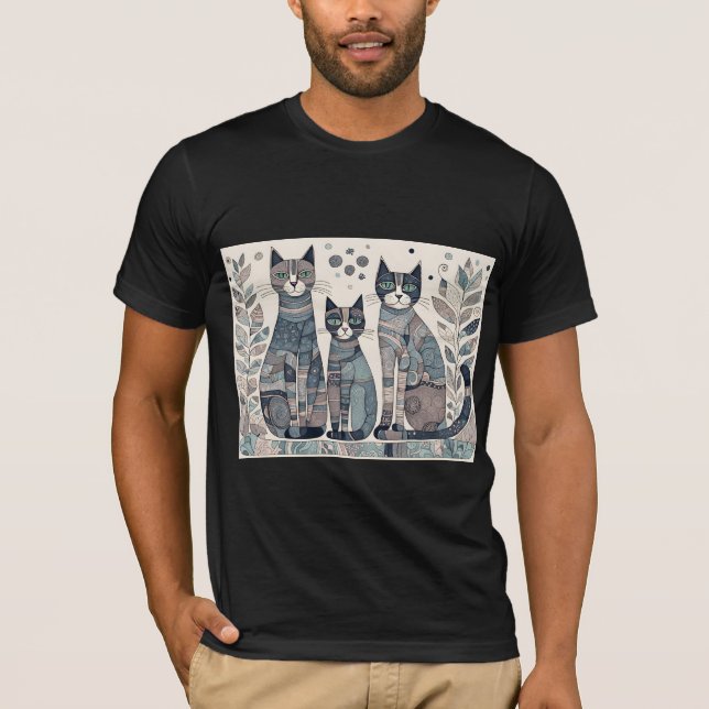 Camiseta Tri-Blend de gatos tranquilos  (Anverso)