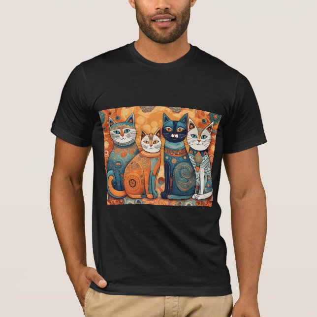Camiseta Tri-Blend de gatos tranquilos  (Anverso)