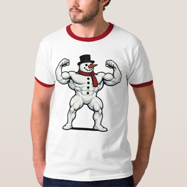 Camiseta Tri-Blend de muñeco de nieve Buff/Fit Nav (Anverso)