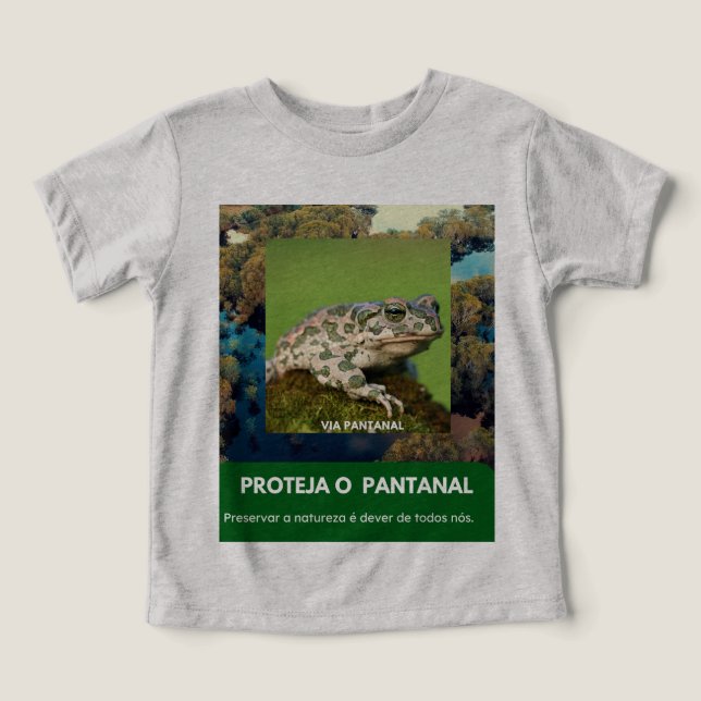 Camiseta Tri-blend para Bebês Via Pantanal Fashion (Diseño delantero )