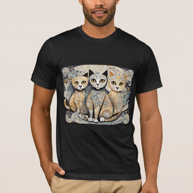 Camiseta Tri-Blend para calmar gatos (Anverso)