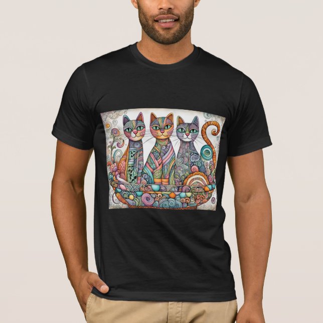 Camiseta Tri-Blend para calmar gatos (Anverso)