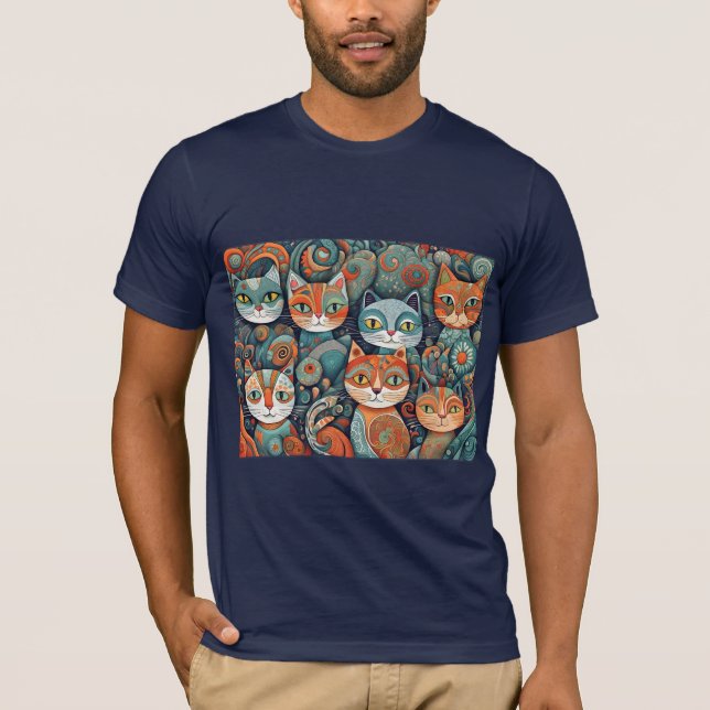 Camiseta Tri-Blend para calmar gatos (Anverso)
