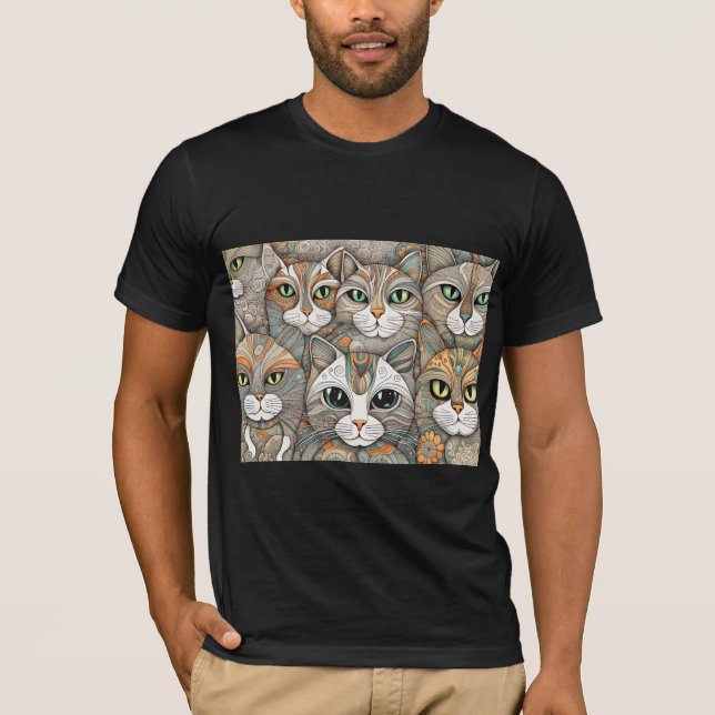 Camiseta Tri-Blend para calmar gatos  (Anverso)
