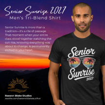 Camiseta Tri-Blend Senior Sunrise 2027 para Hombre