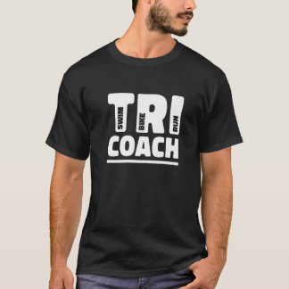 Camiseta Tri Coach Graphic Run Bike Swim Triathlon Triathle