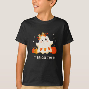 Camiseta Tri Cute Halloween Espeluznante Fantasma Mexicano