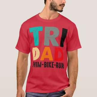 Camiseta Tri Dad SwimBikeRun Padre gracioso