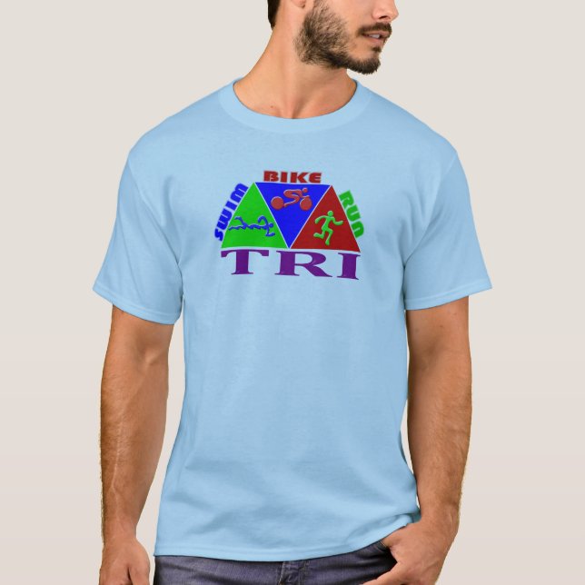 Camiseta TRI diseño de la PIRÁMIDE del funcionamiento de la (Anverso)