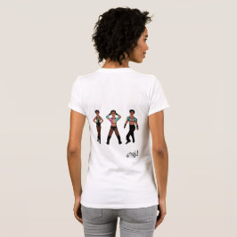 Camiseta Tri Pose Dancer Pastel y Negro #1