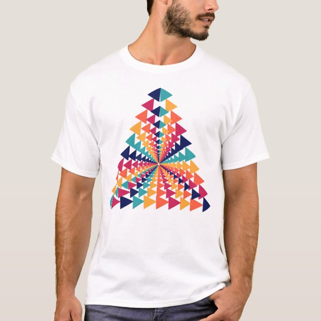 CAMISETA TRIANGLE GEOMETRIC ART TSHIRT. (Anverso)