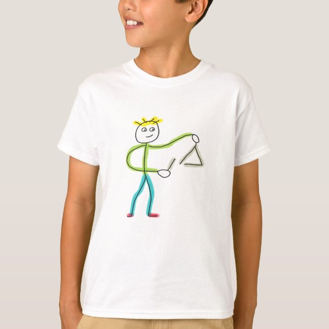 Camiseta Triangle Playing Stickman (Anverso)
