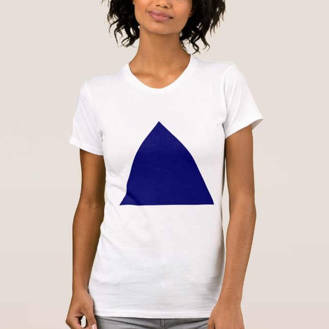 Camiseta Triángulo - Azul de la Marina Profunda (Anverso)