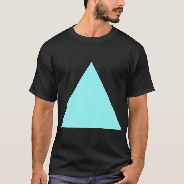 Camiseta Triángulo - Azul helado (Anverso)