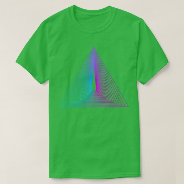 Camiseta Triángulo colorido abstracto (Diseño del anverso)