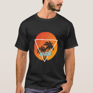 Camiseta Triángulo con forma de sol de Malí con palmas