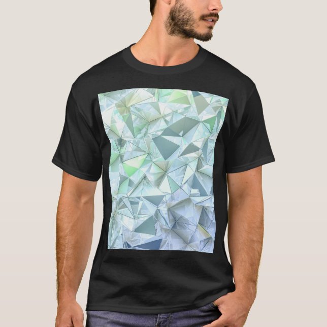 Camiseta Triángulo de cristal 3D, representación ilustrativ (Anverso)