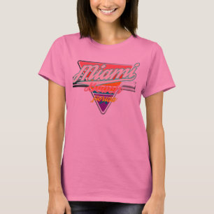 Camiseta Triángulo de diseño retro de Miami Beach Vintage