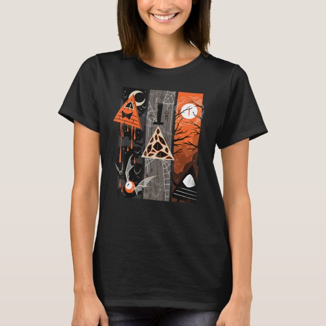 Camiseta Triángulo de disfraz vintage Spooky Billl (Anverso)