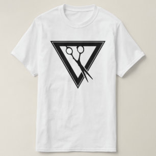 Camiseta triángulo de las tijeras de pelo