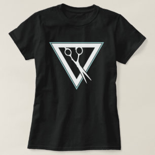 Camiseta triángulo de las tijeras de pelo