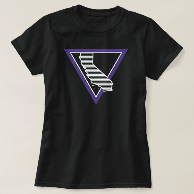Camiseta triángulo de mcm de california rayada (Diseño del anverso)