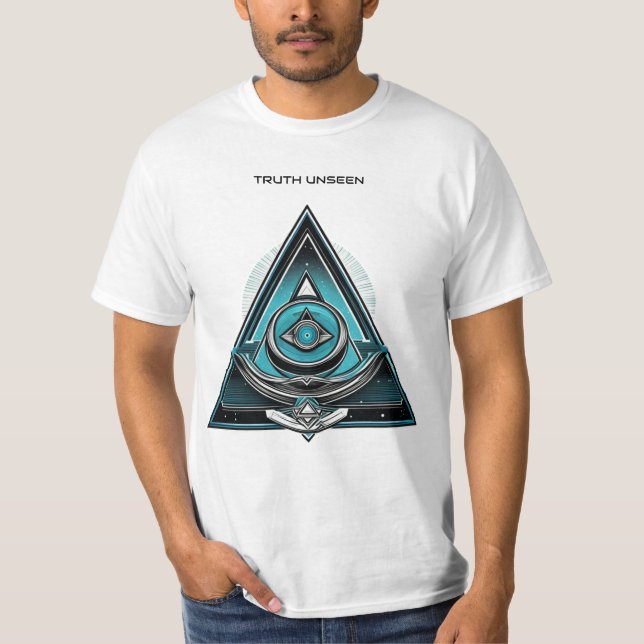 Camiseta Triángulo de ojos de visión completa - Arte geomét (Anverso)