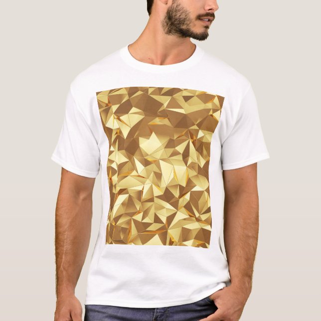 Camiseta Triángulo de oro: Textura de fondo abstracta. (Anverso)
