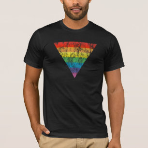Camiseta triángulo del arco iris