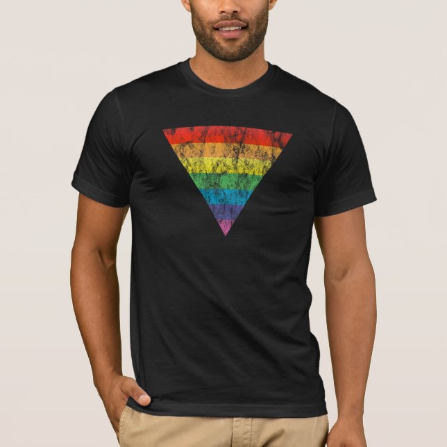 Camiseta triángulo del arco iris (Anverso)