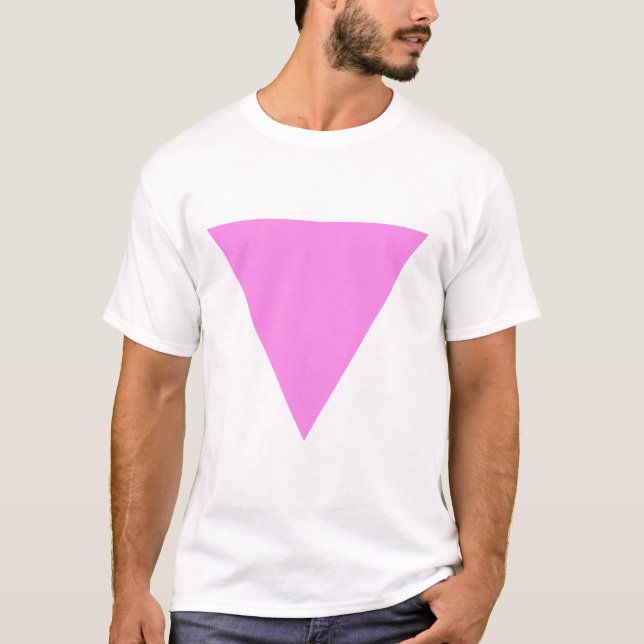 Camiseta Triángulo del rosa del orgullo gay (Anverso)