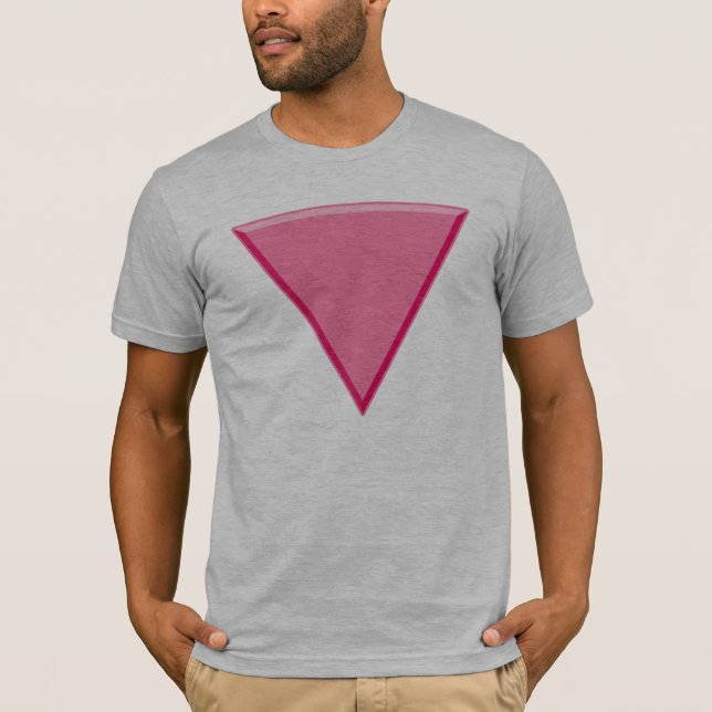 Camiseta Triángulo del rosa del orgullo gay (Anverso)
