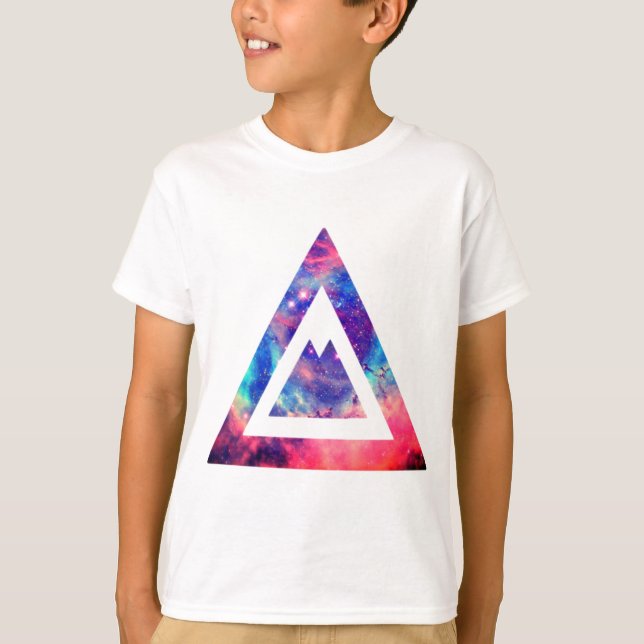 Camiseta Triángulo espacial Hipster (Anverso)